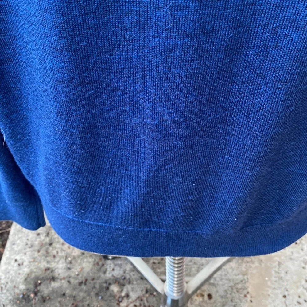 Banana Republic stunning blue Italian Yarn by Baruffa stretchy sweater.